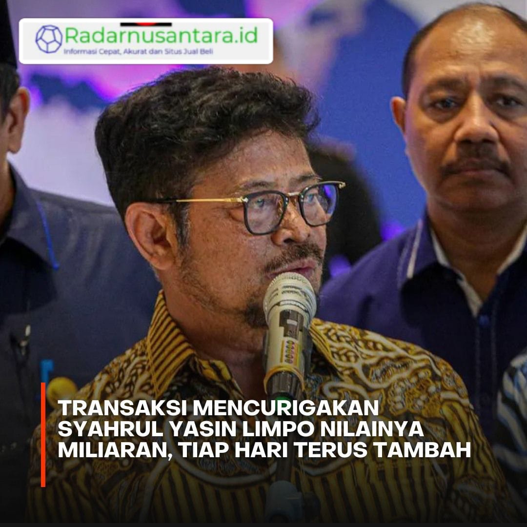 Transaksi Mencurigakan Syahrul Yasin Limpo Nilainya Miliaran, Tiap Hari Terus Tambah