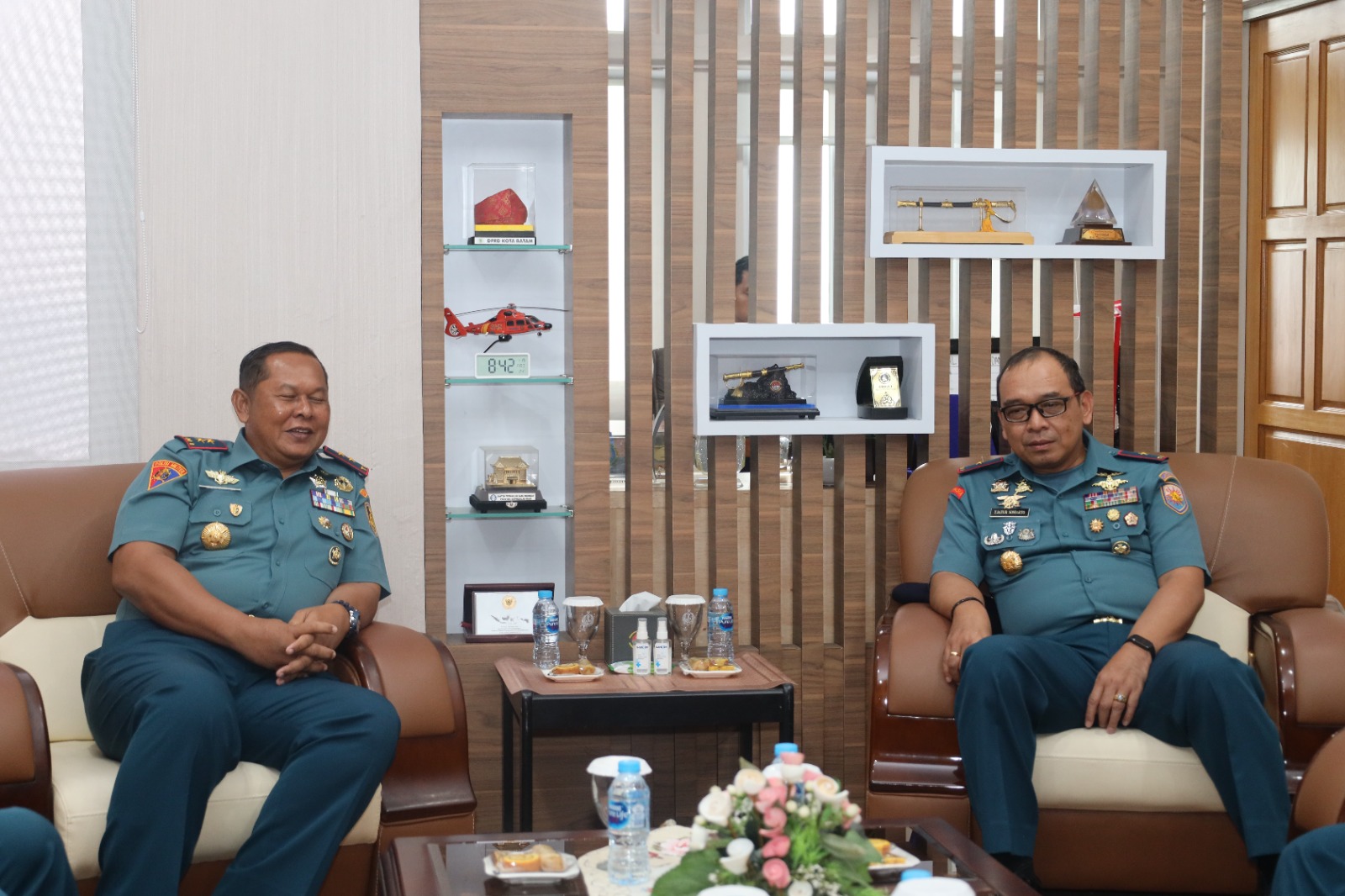 Danlantamal IV Terima Kunjungan Danpuspomal di Gedung Serba Guna Mako Lantamal IV Batam