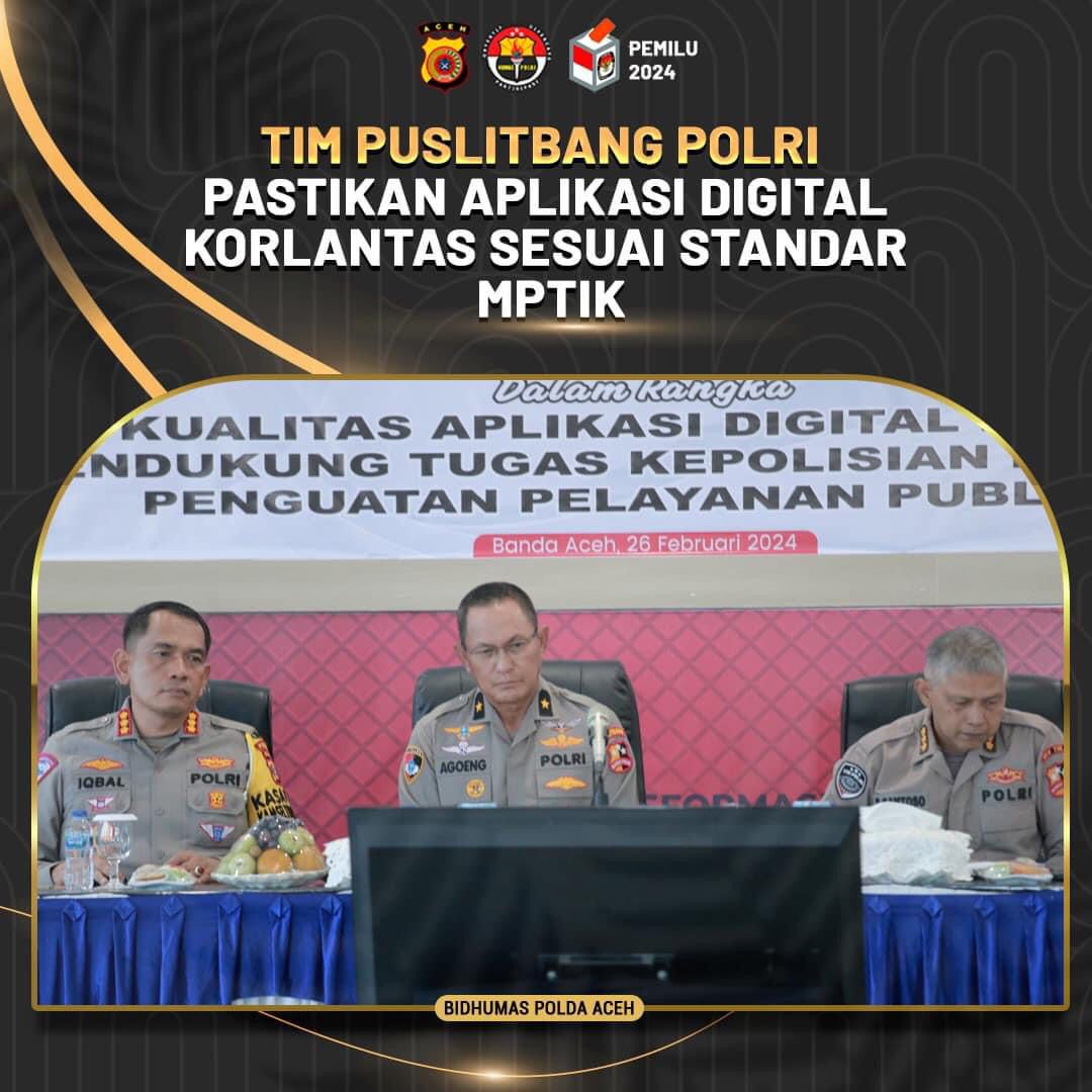 tim Puslitbang Polri Pastikan Aplikasi Digital Korlantas Sesuai Standar MPTIK