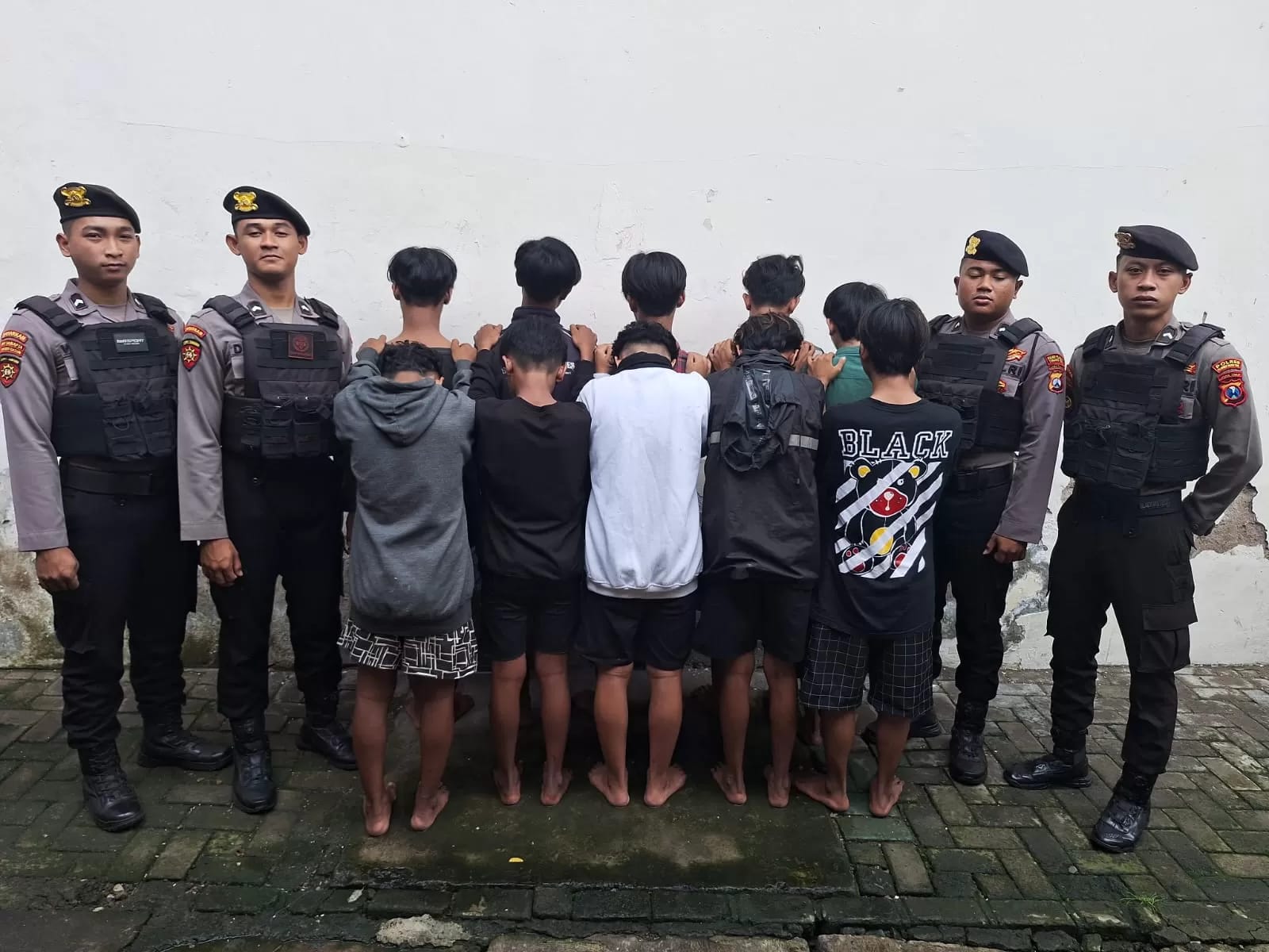 Ingin Tawuran 10 Remaja Diamankan Polres Pelabuhan Tanjung Perak
