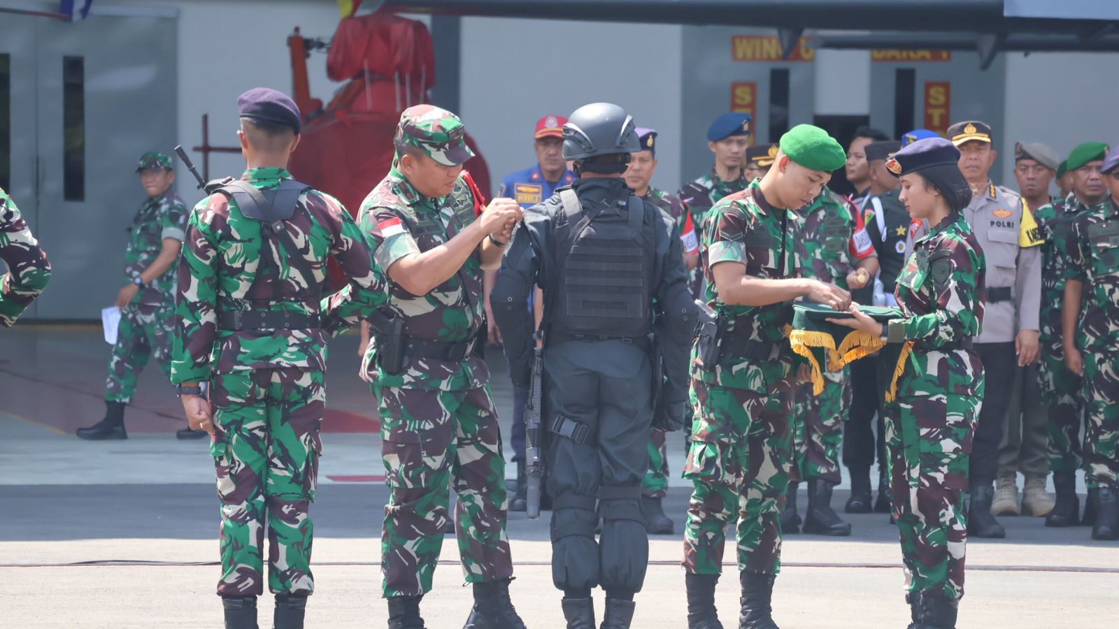 Brigjen TNI Jimmy Watuseke Pimpin Apel Gelar Pengamanan Kunker Wapres RI di Kota Tanjungpinang