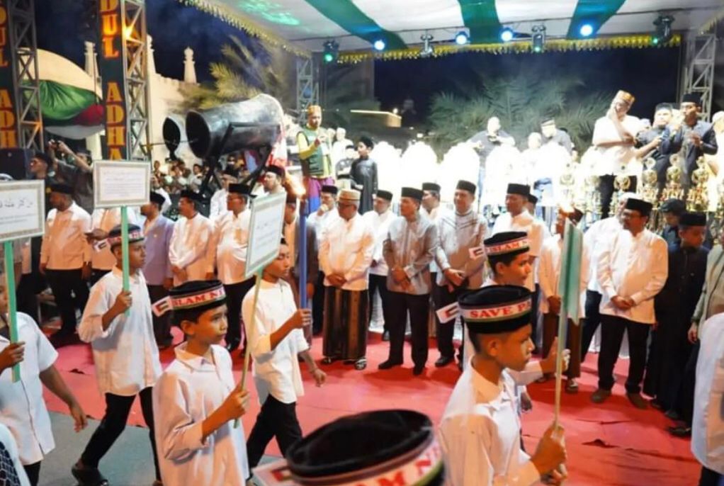 Pangdam Iskandar Muda Menghadiri Pelepasan Pawai Takbir Keliling Idul Adha 1445 Hijriah.