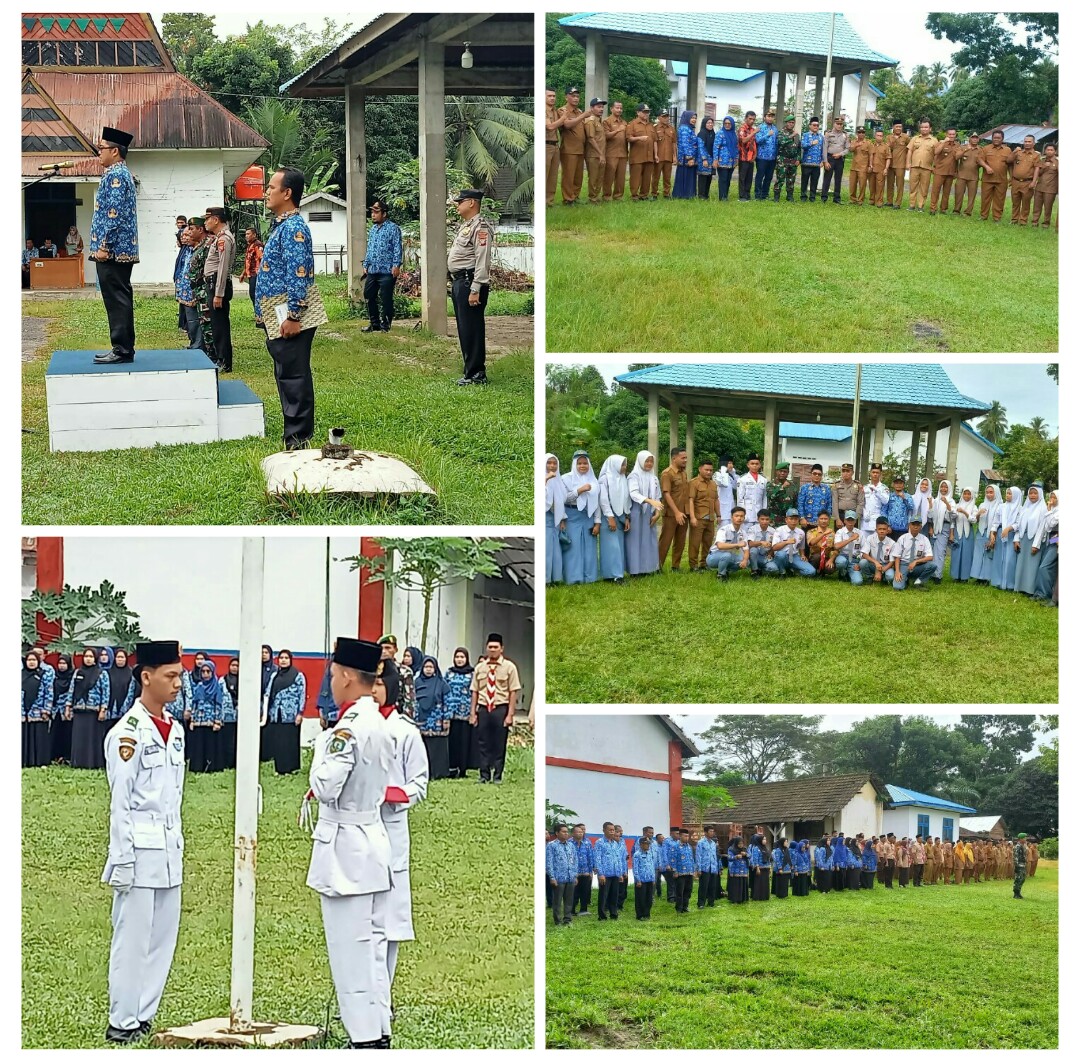 Camat Siabu Memimpin Hari Lahir Pancasila Di Lapangan Kantor Kecamatan