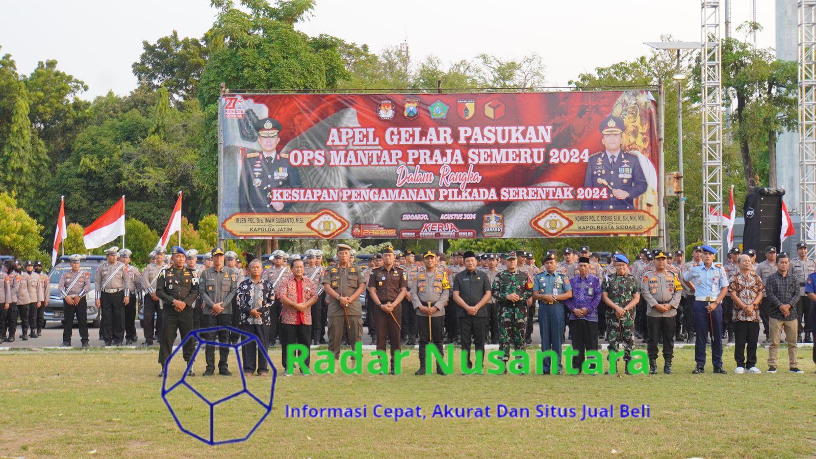 Gelar Pasukan Operasi Mantap Praja Semeru 2024, Sidoarjo Siap Pilkada Aman