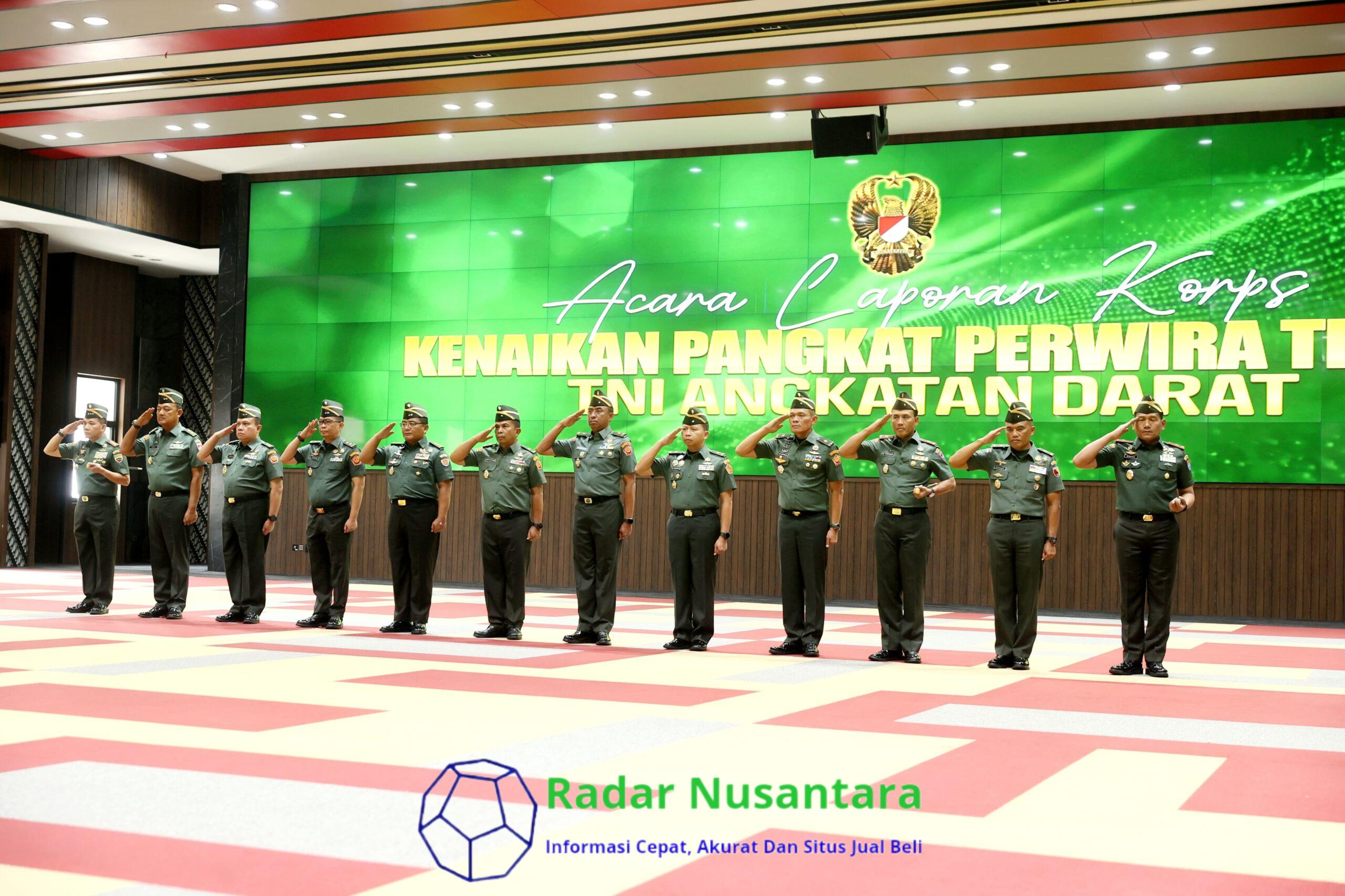 Wakasad Terima Laporan Korps Kenaikan Pangkat 12 Pati TNI AD