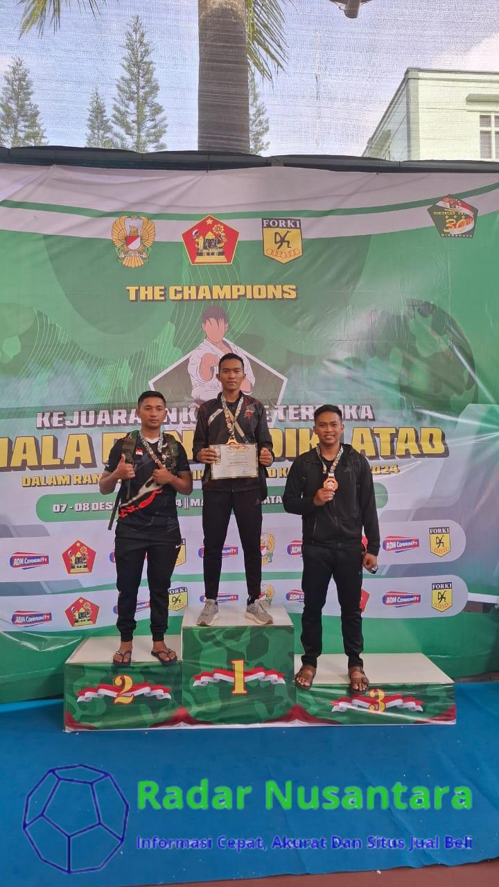 Tiga Prajurit Si'mbisa Sabet Gelar Juara Pada Kejuaraan Karate Piala Dankodiklatad