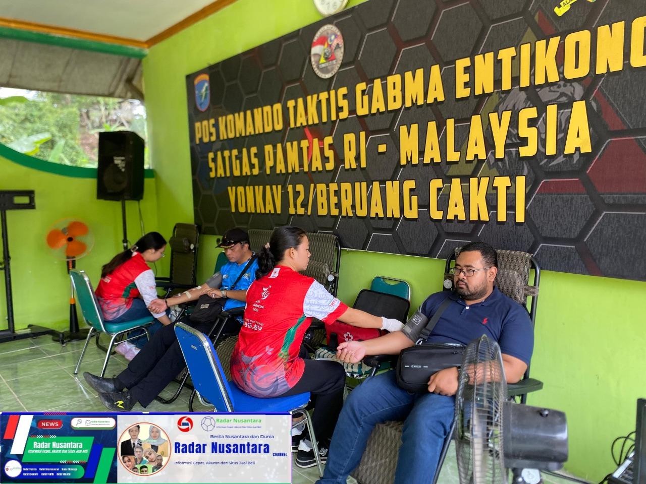 Yonkav 12/BC Rayakan HUT KAVAD di Perbatasan RI-Malaysia