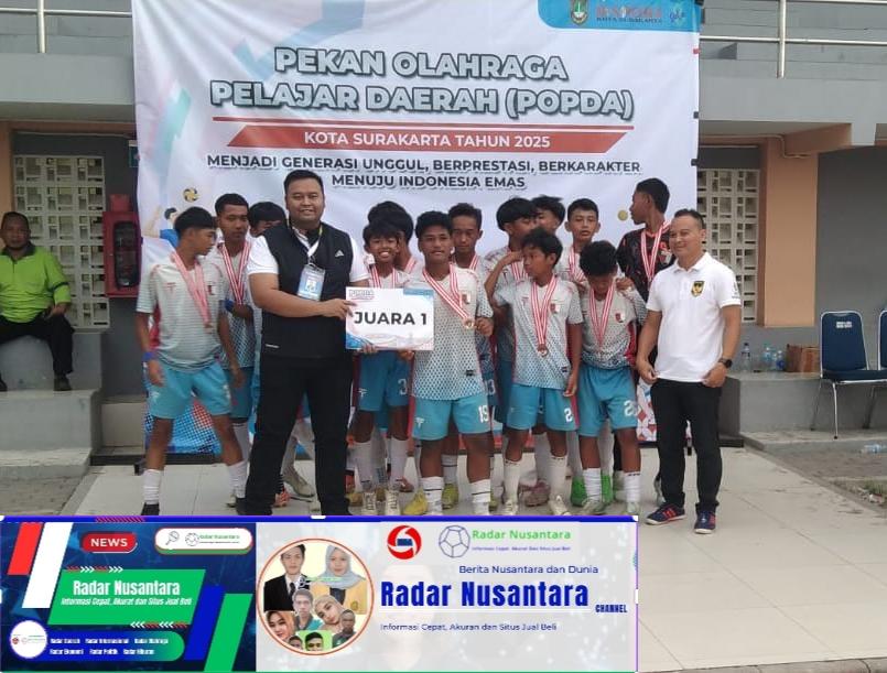 Tampil Perdana di Popda, SMP Muhammadiyah 10 Surakarta Menjadi Juara Cabor Sepakbola