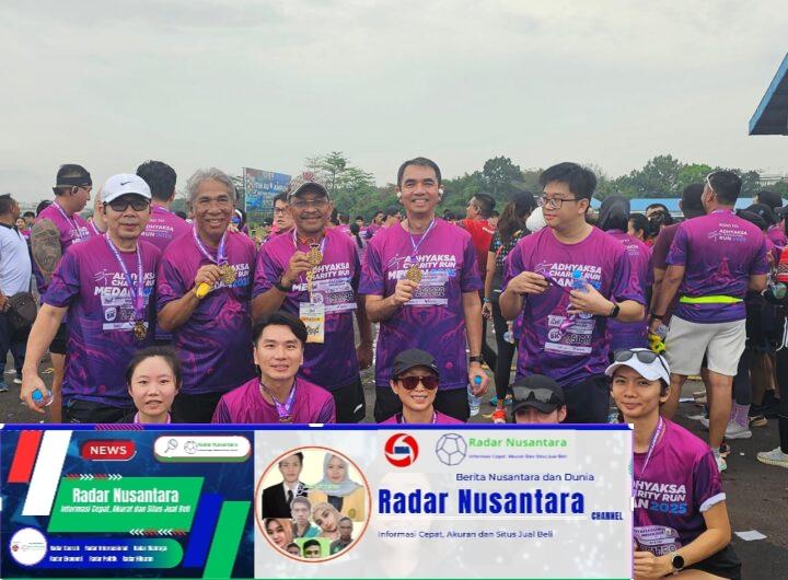 Foto : Jaksa Agung Muda Intelijen Prof. Reda Manthovani ikut dalam Adhyaksa Charity Run Medan 2025 di Lanud Suwondo Medan, Minggu 23 Februari Februari 2025