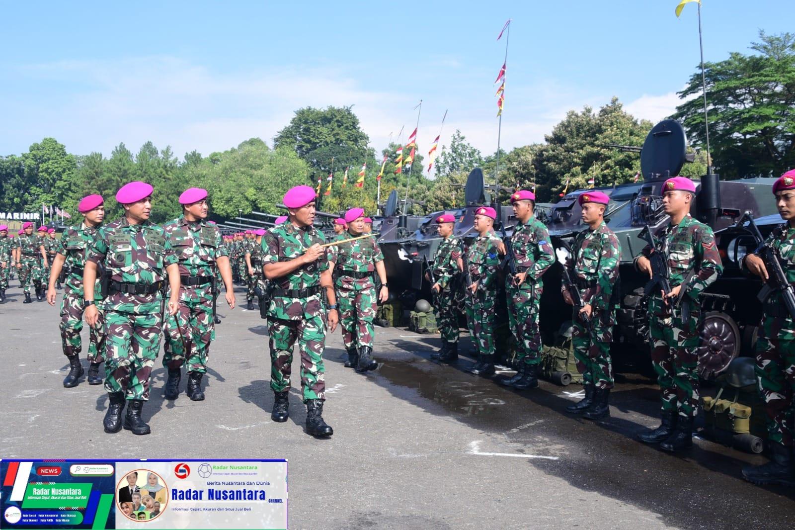 Danpasmar 1 Pimpin Apel Gelar Kesiapan Pengukuhan dan Pelantikan Panglima Korps Marinir