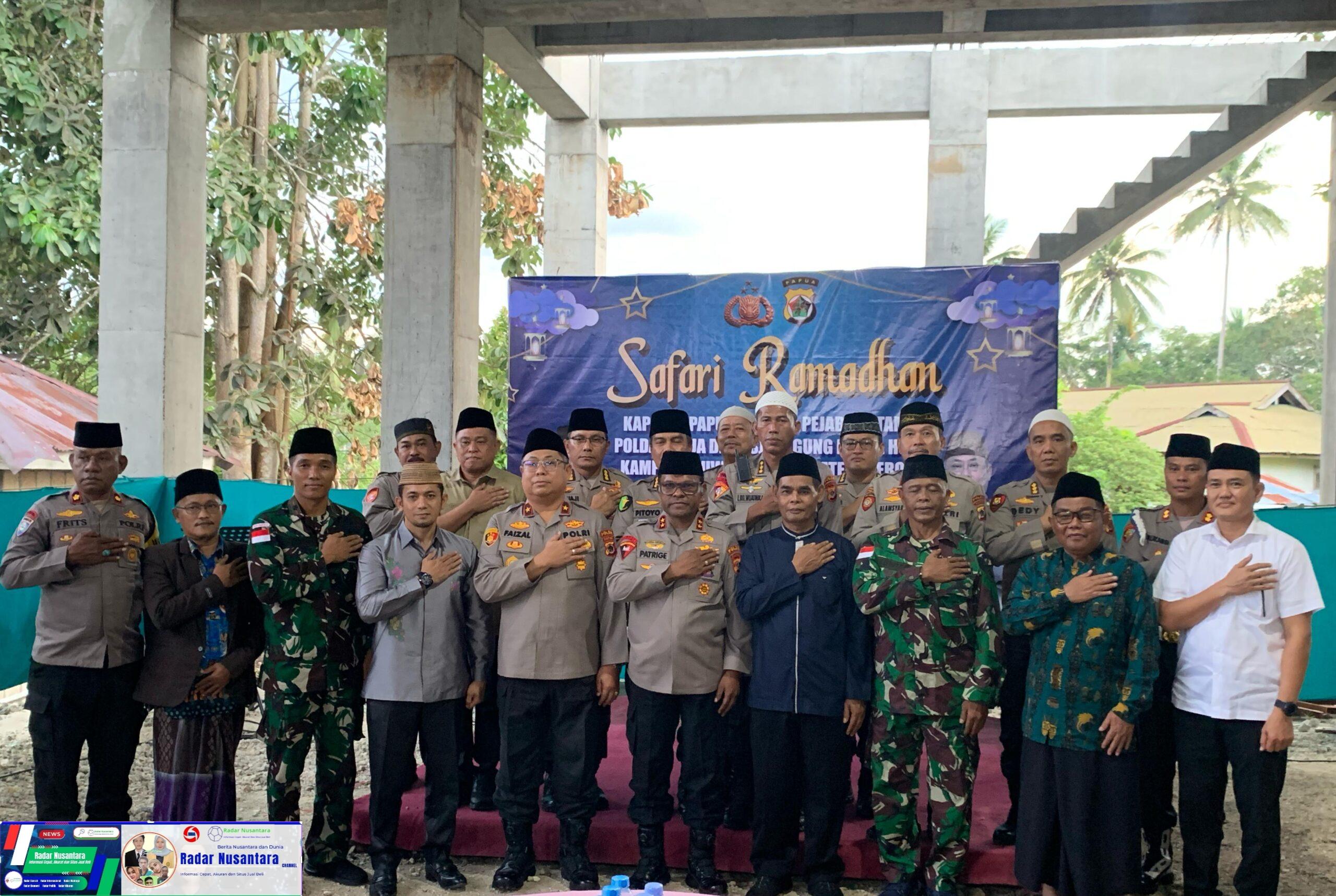 Satgas Pamtas Yonif 131/BRS Hadiri Safari Ramadhan 1446 H Kalpoda Papua di Masjid Agung Distrik Arso.