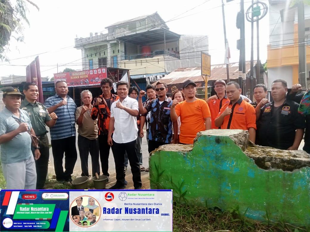 Peletakan Batu Pertama Pembangunan Tugu Selamat Datang Perbatasan Simalingkar B