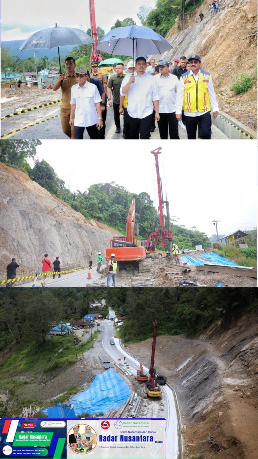 Tinjau Perbaikan Ruas Jalan Nasional Batu Jomba, Bobby Nasution Minta Jalur Aman Dilalui Pemudik